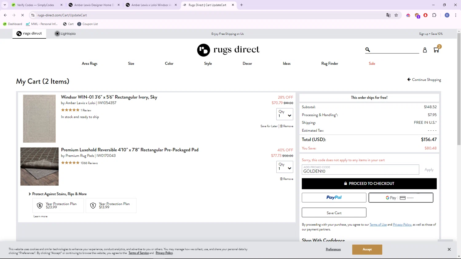 how to use Rugs Direct coupons