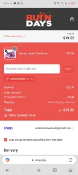 DAVIDKENNETH coupon verification screenshot
