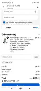 RUIPRO coupon verification screenshot