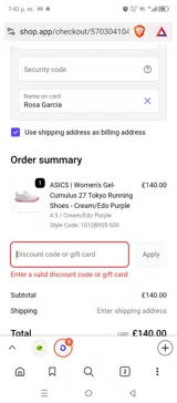 Run 4 It coupon verification screenshot
