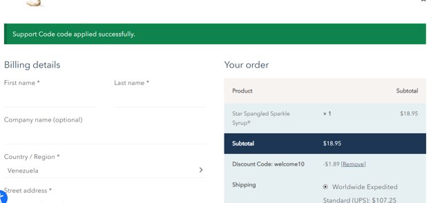Runamok Maple checkout page showing Runamok Maple discount code box | Screenshot taken by SimplyCodes community member on Jun 23, 2024