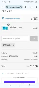 Raulc20 coupon verification screenshot