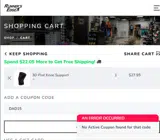 Runner's Edge coupon verification screenshot