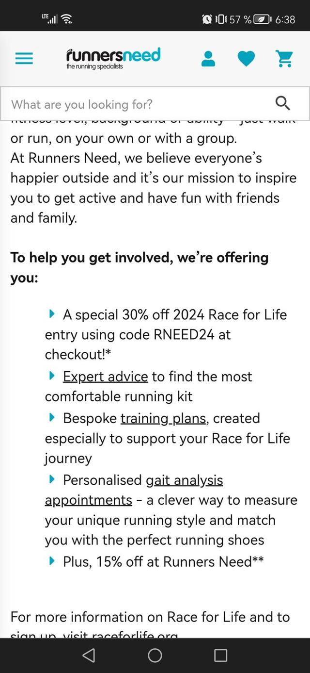 Runners Need checkout page showing Runners Need discount code box | Screenshot taken by SimplyCodes community member on Feb 23, 2024