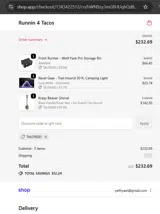 Runnin 4 Tacos coupon verification screenshot