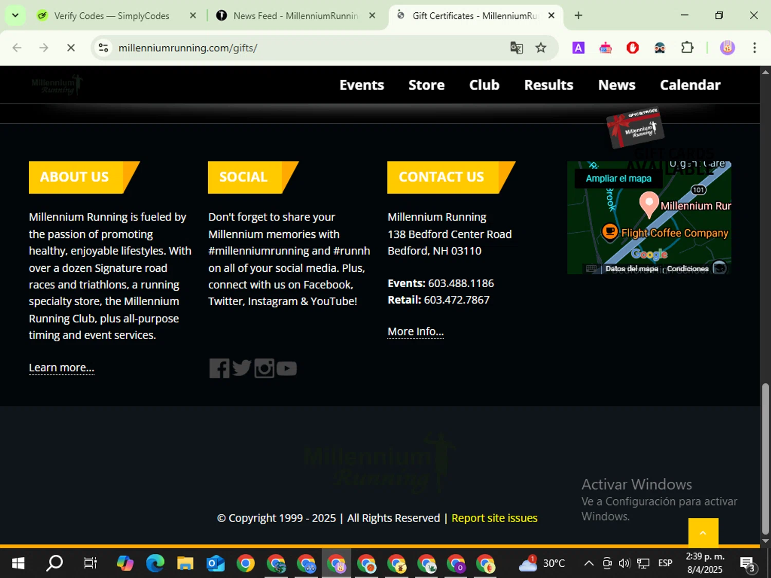 RunReg coupon code screenshot showing code BOS-OUTSIDE25 applied at RunReg checkout page. Uploaded by SimplyCodes community member LegendaryTiger3960 on Apr 8, 2025