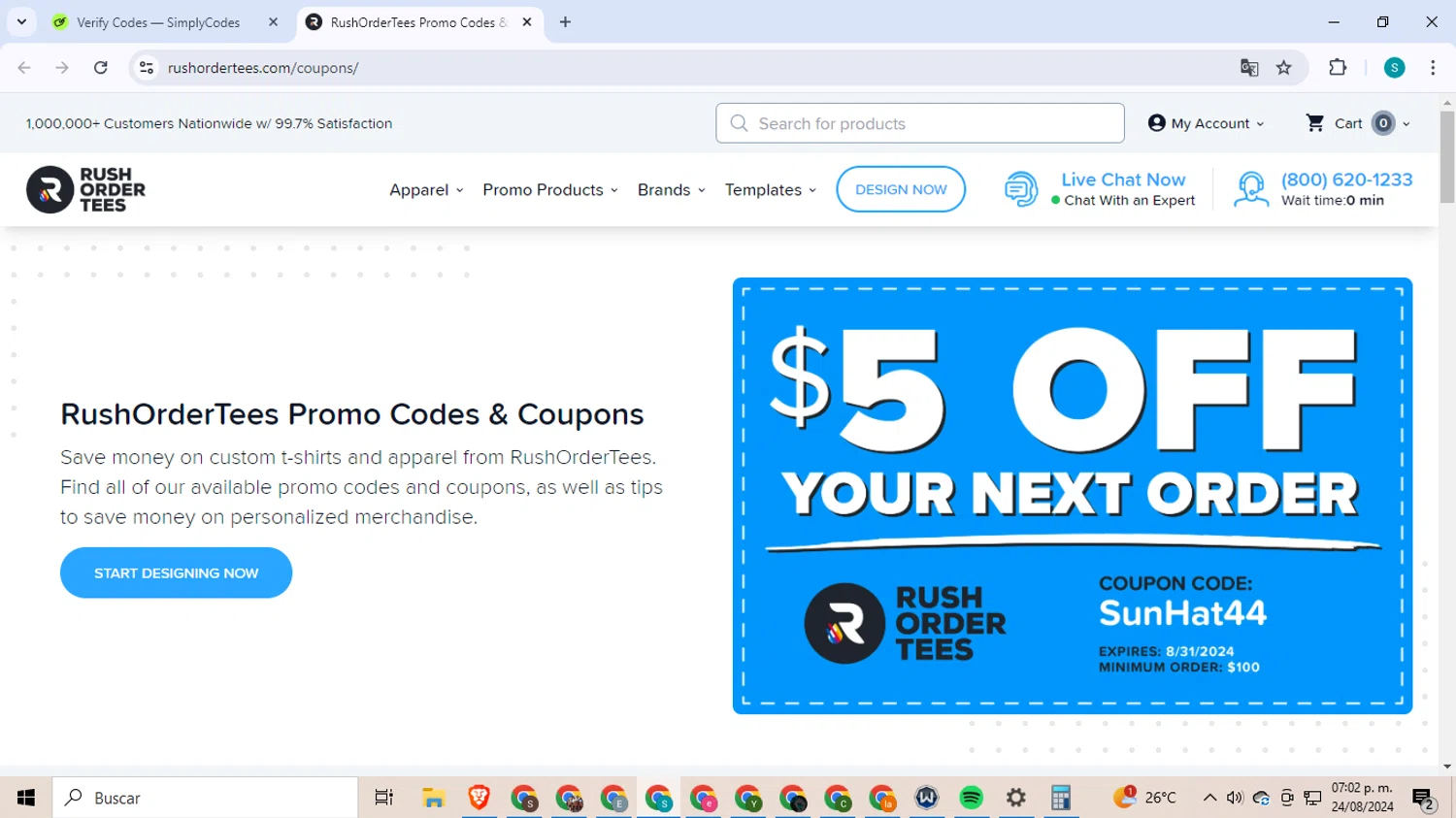 where to use Rush Order Tees promo code box