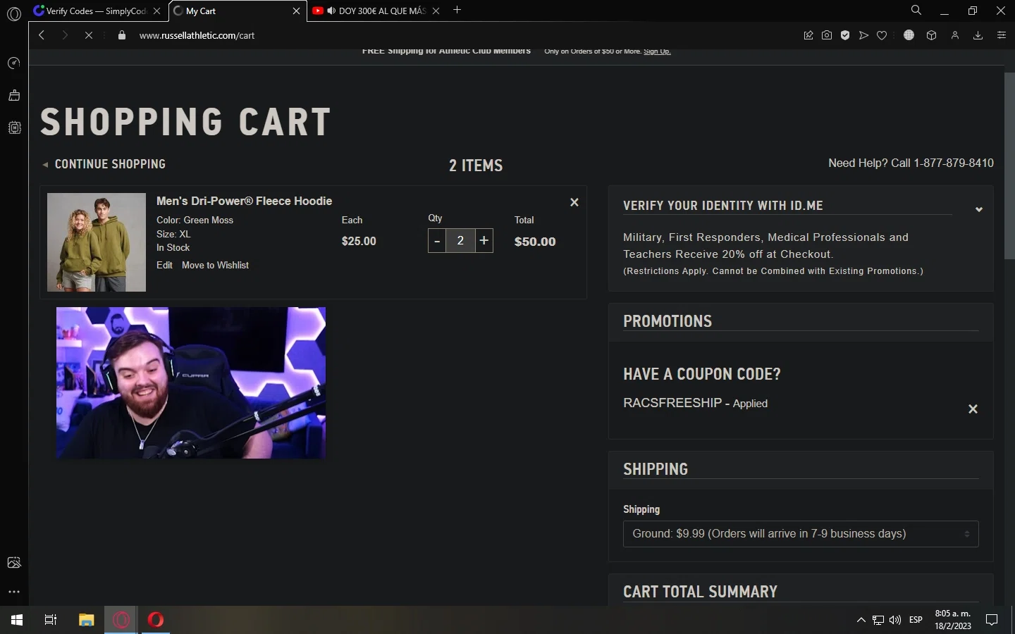 where to use Russell Athletic promo code box