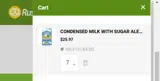 MILK15 coupon verification screenshot