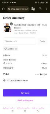 Rustic Grace coupon verification screenshot