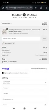 supergift25 coupon verification screenshot