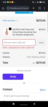 FRANKER coupon verification screenshot