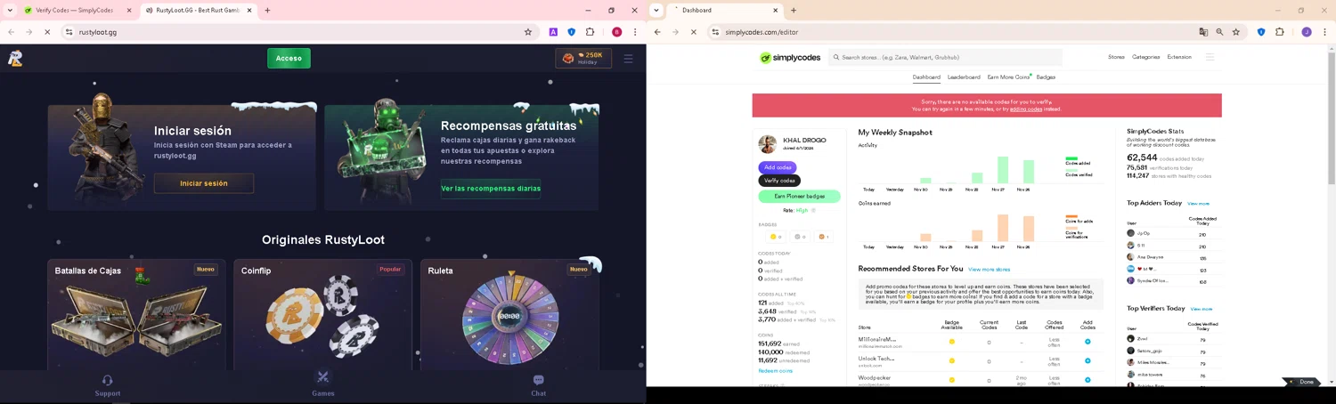 where to use Rustyloot promo code box