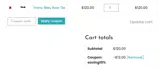 SAVING10% coupon verification screenshot