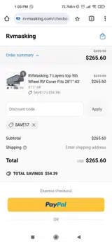 Save17 coupon verification screenshot