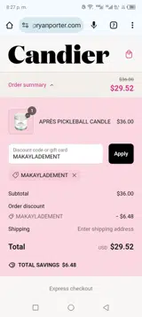 MAKAYLADEMENT coupon verification screenshot