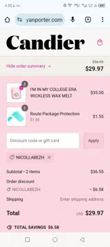 NICOLLABEZH coupon verification screenshot