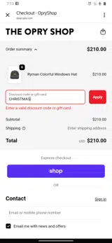 CHRISTMAS coupon verification screenshot