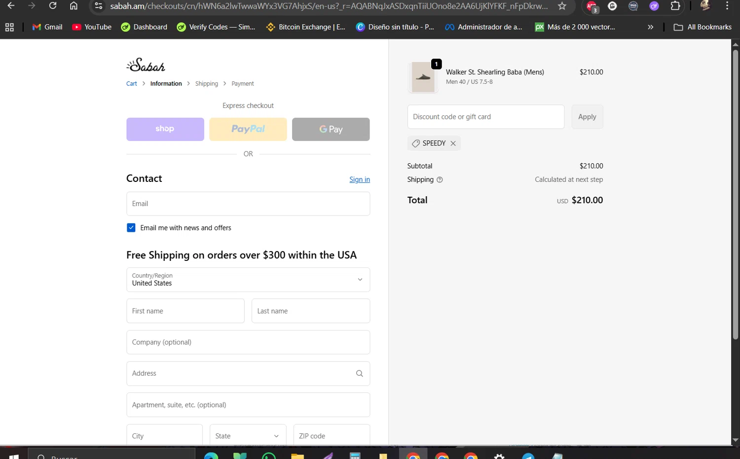 Sabah discount code screenshot showing code SPEEDY applied at Sabah checkout page. Uploaded by SimplyCodes community member LiShang on Dec 18, 2025