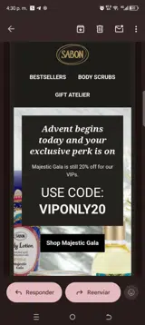 VIPONLY20 coupon verification screenshot