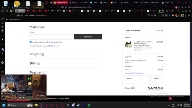 Sabre checkout page showing Sabre promo code box | Screenshot taken by SimplyCodes community member on Sep 8, 2025