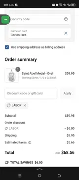 labor coupon verification screenshot