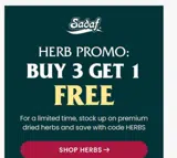 herbs coupon verification screenshot