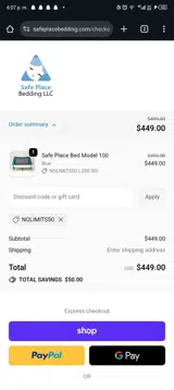 NOLIMITS50 coupon verification screenshot