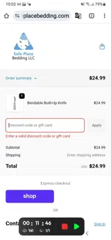 NOTLIMITS50 coupon verification screenshot