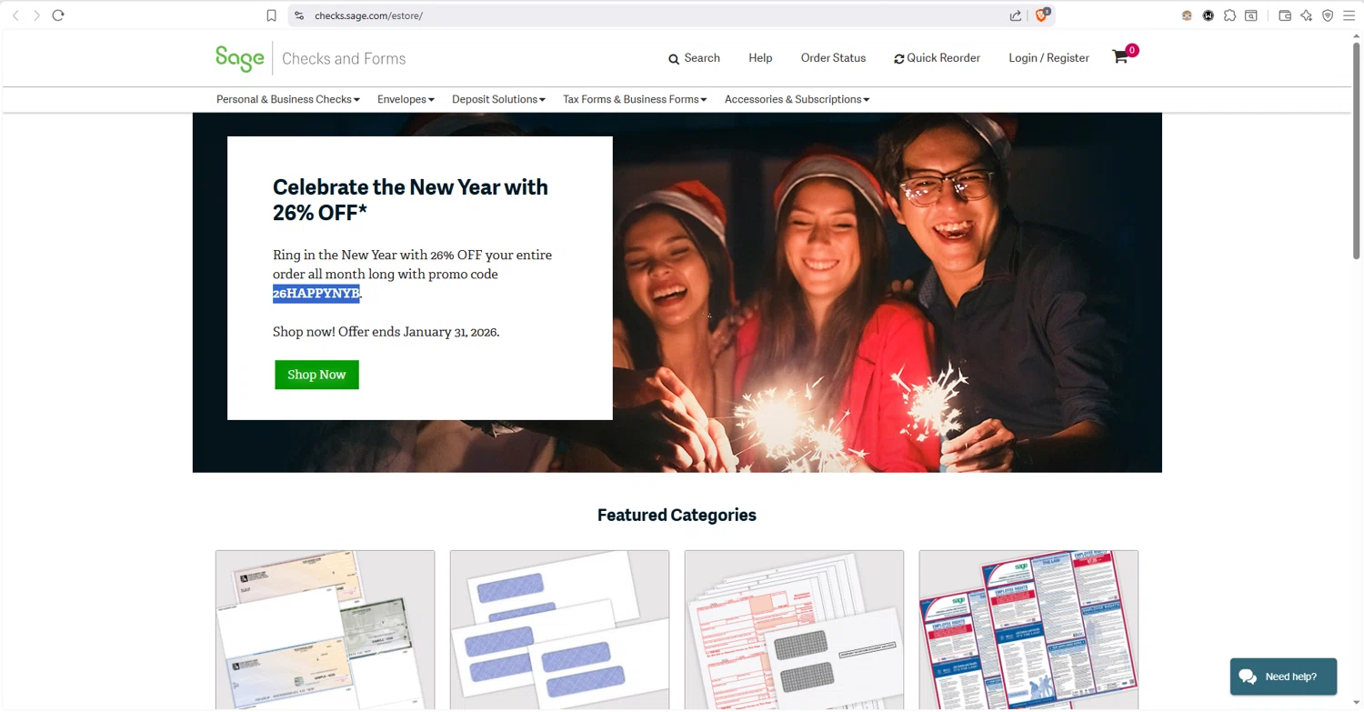 Sage checkout page showing Sage promo code box | Screenshot taken by SimplyCodes community member on Jan 18, 2026
