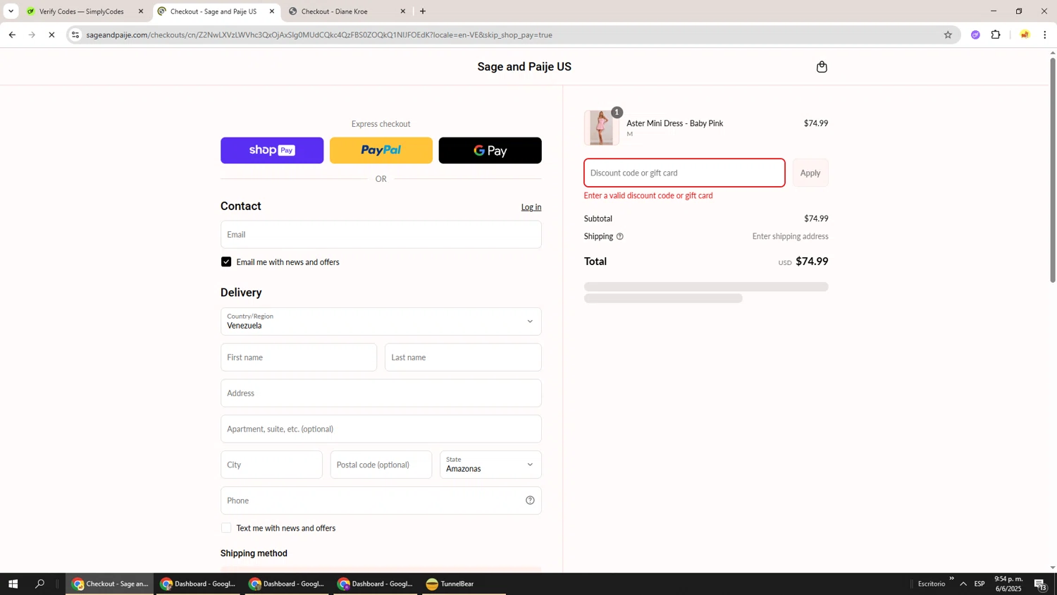 Sage and Paige USA promo code screenshot showing code SPOILYOU applied at Sage and Paige USA checkout page. Uploaded by SimplyCodes community member Richard251 on Jun 7, 2025
