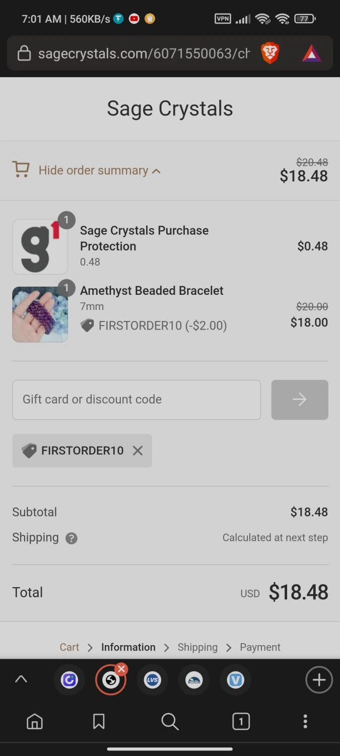 how to use Sage Crystals coupons