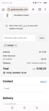 ADBM8 coupon verification screenshot