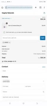 ADBOO coupon verification screenshot