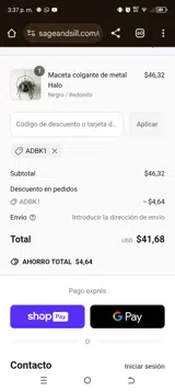 ADBK1 coupon verification screenshot