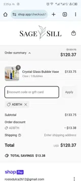 ADBTH coupon verification screenshot