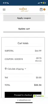 good15 coupon verification screenshot
