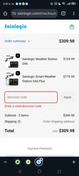 SA9PLUSBF coupon verification screenshot