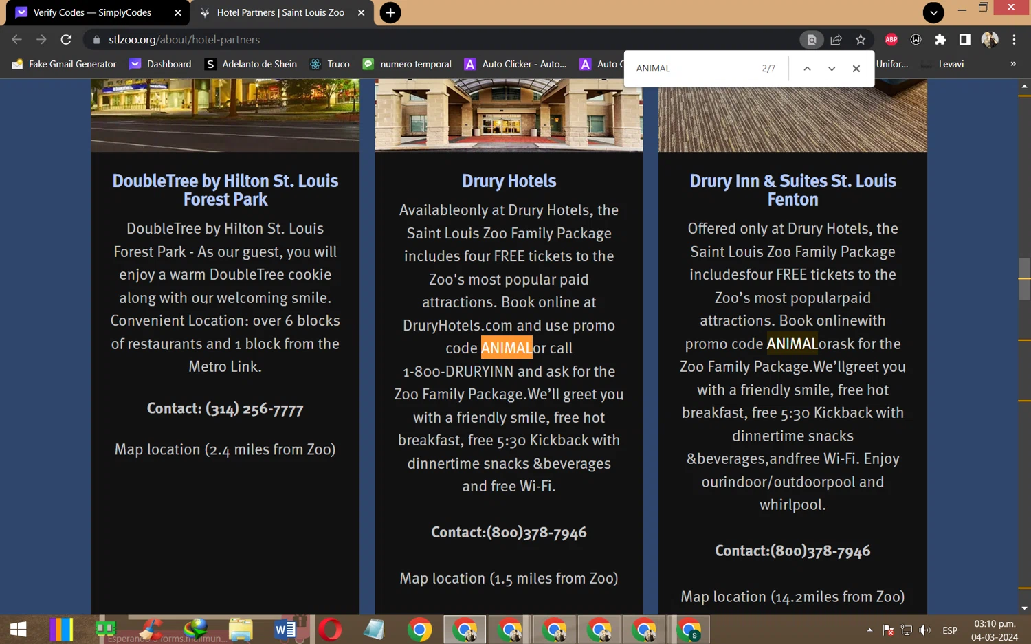 Saint Louis Zoo checkout page showing Saint Louis Zoo promo code box | Screenshot taken by SimplyCodes community member on Mar 4, 2024