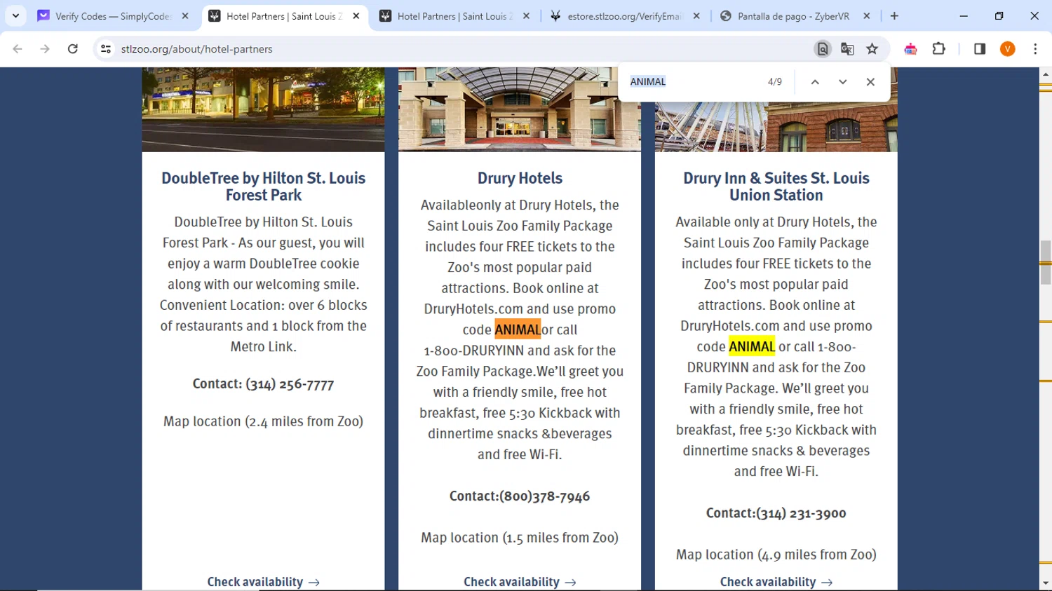 Saint Louis Zoo checkout page showing Saint Louis Zoo promo code box | Screenshot taken by SimplyCodes community member on Mar 28, 2024
