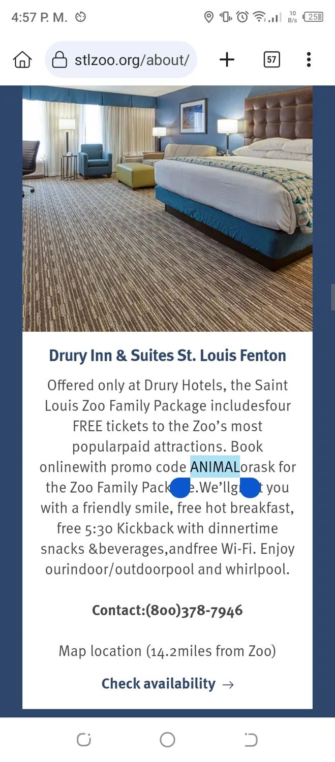 Saint Louis Zoo checkout page showing Saint Louis Zoo promo code box | Screenshot taken by SimplyCodes community member on Oct 21, 2023