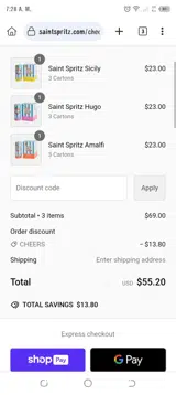 CHEERS coupon verification screenshot