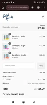 Cheers coupon verification screenshot