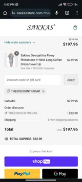 THEDISCOUNTRADAR coupon verification screenshot
