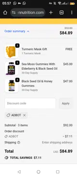 ADBOT coupon verification screenshot