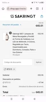 BTS15 coupon verification screenshot