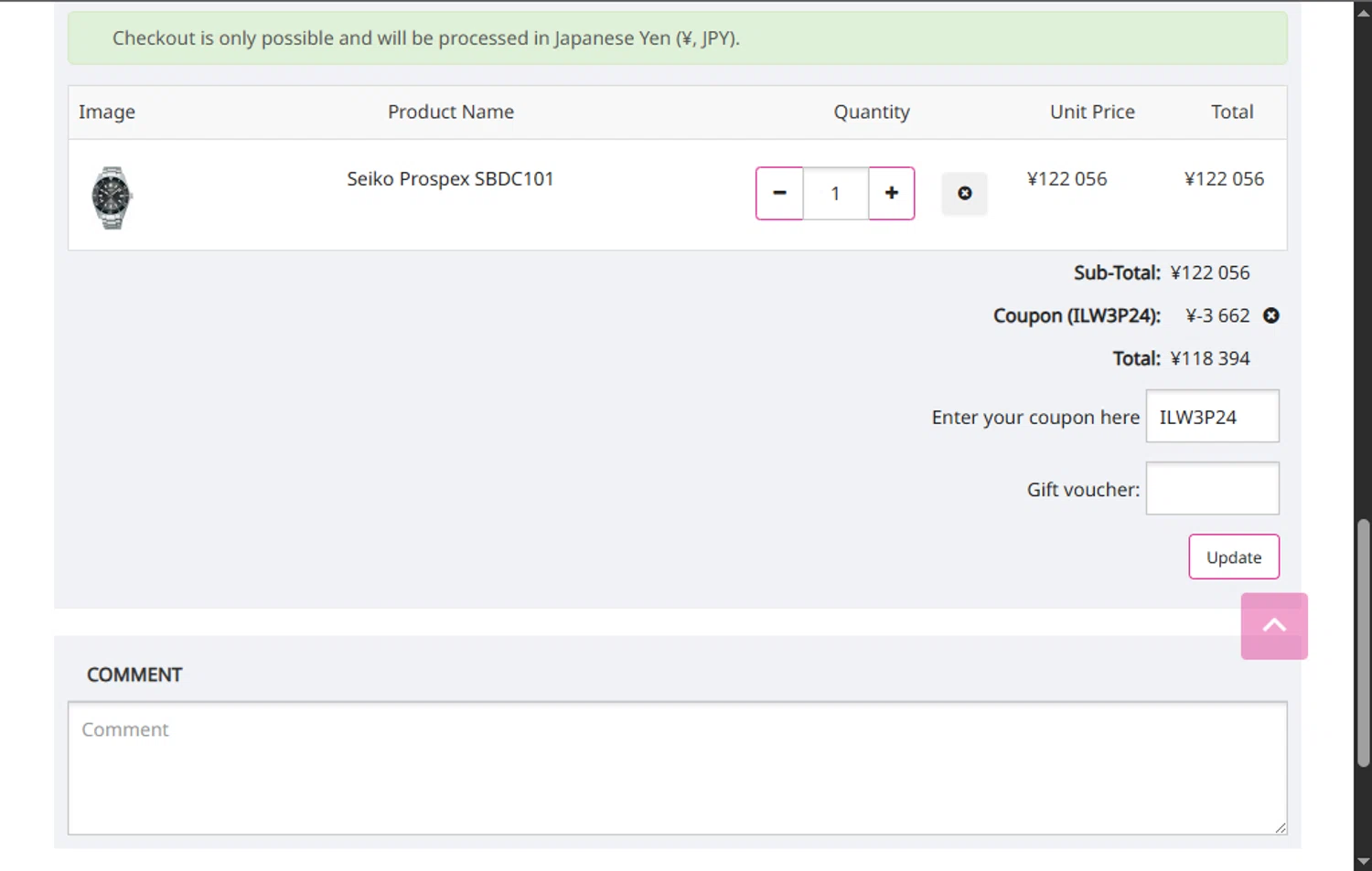 Sakura Watches coupon code screenshot showing code ILW3P24 applied at Sakura Watches checkout page. Uploaded by SimplyCodes community member GoldPhoenix3793 on Jun 17, 2025