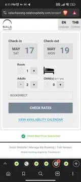 BOOKDIRECT coupon verification screenshot