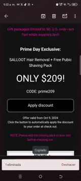 prime209 coupon verification screenshot