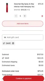 Salon Brands coupon verification screenshot
